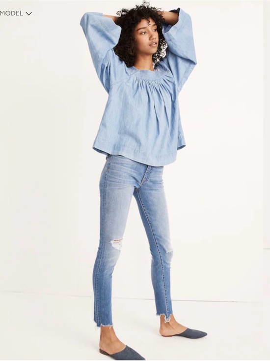 Madewell Pants - Madewell Style J6523 9” Mid-rise Skinny Jeans in Frankie Wash Torn-Knee Edition